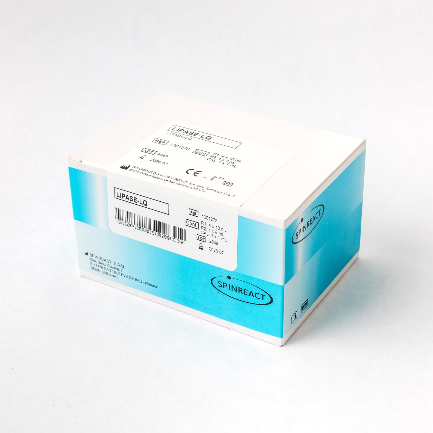 SPINREACT - LIPASA 4x10ml + 1x8ml Cod. 1001275