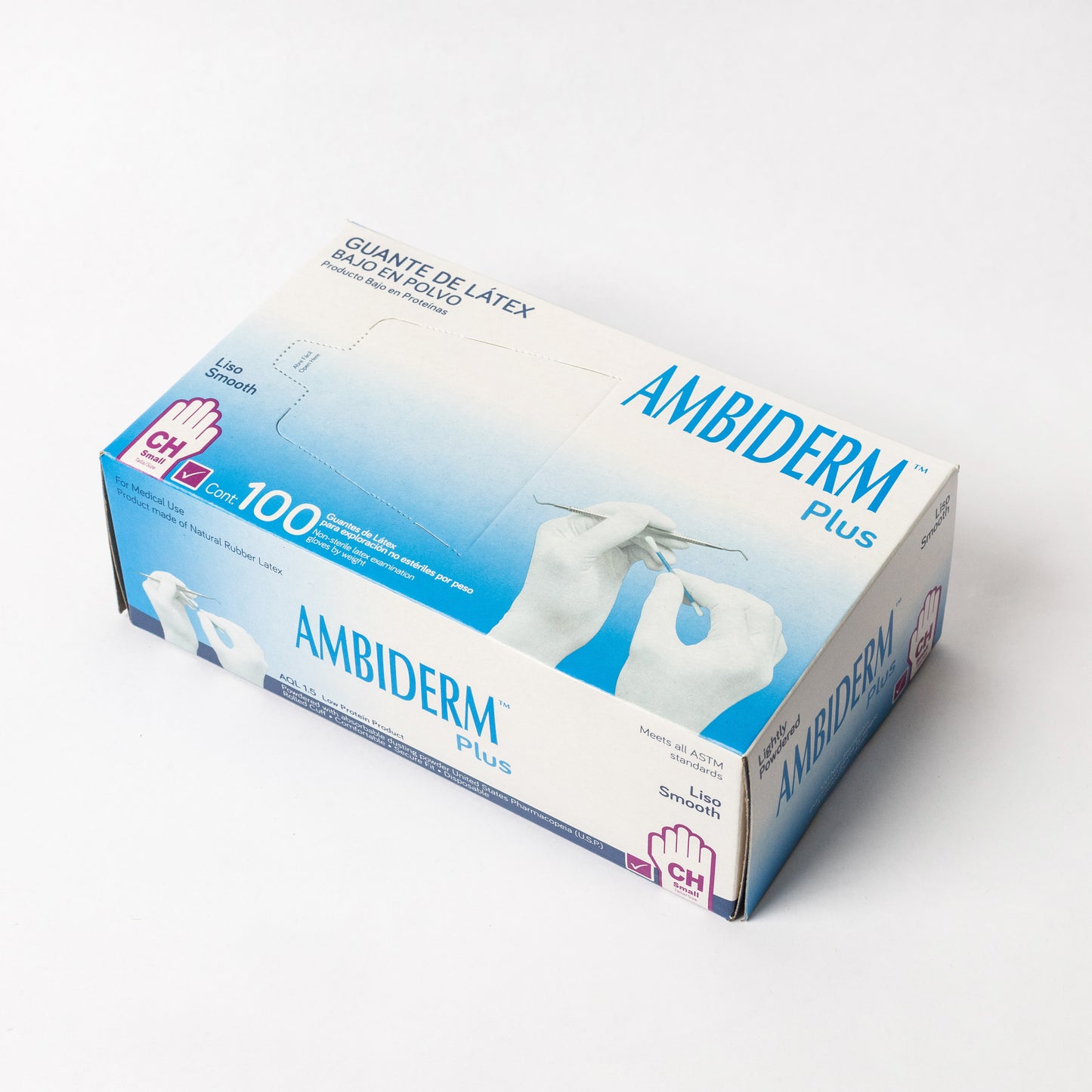 AMBIDERM - GUANTE LATEX PLUS VIOLETA CH C/100