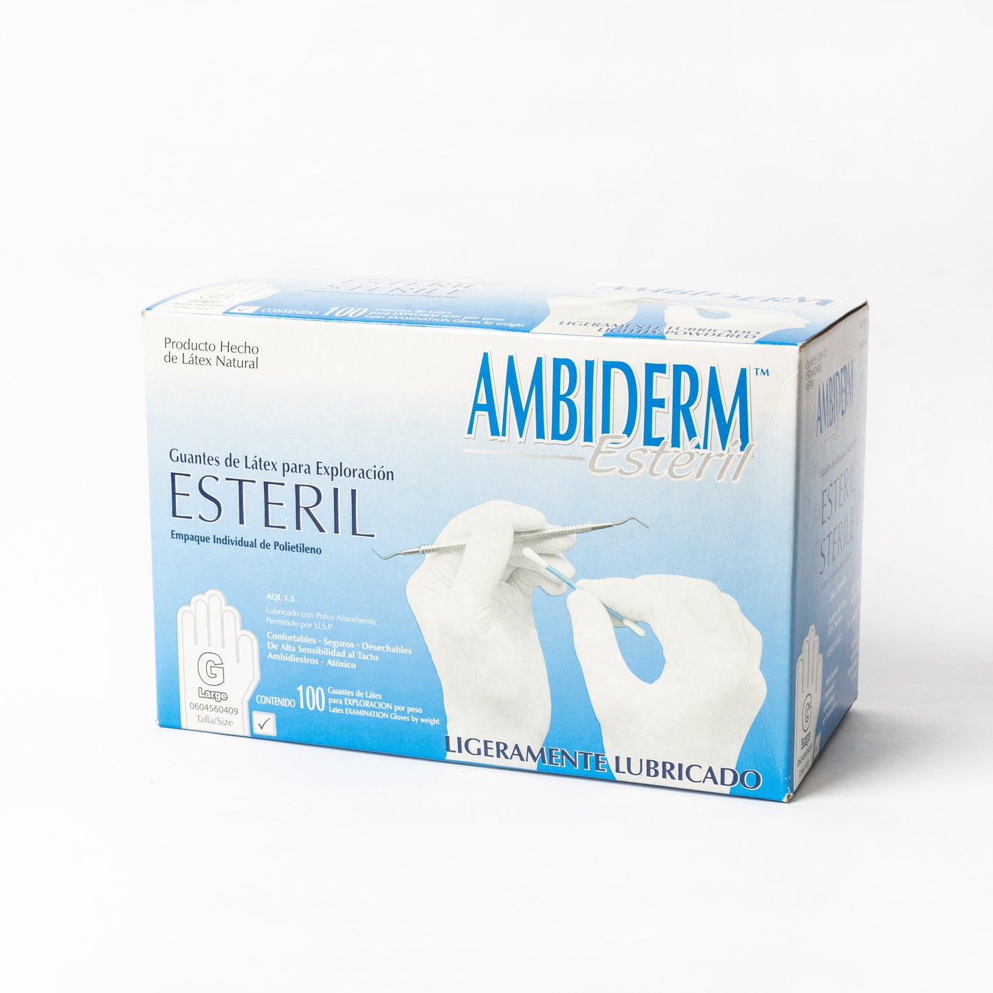 AMBIDERM - GUANTE LATEX ESTERIL G C/100
