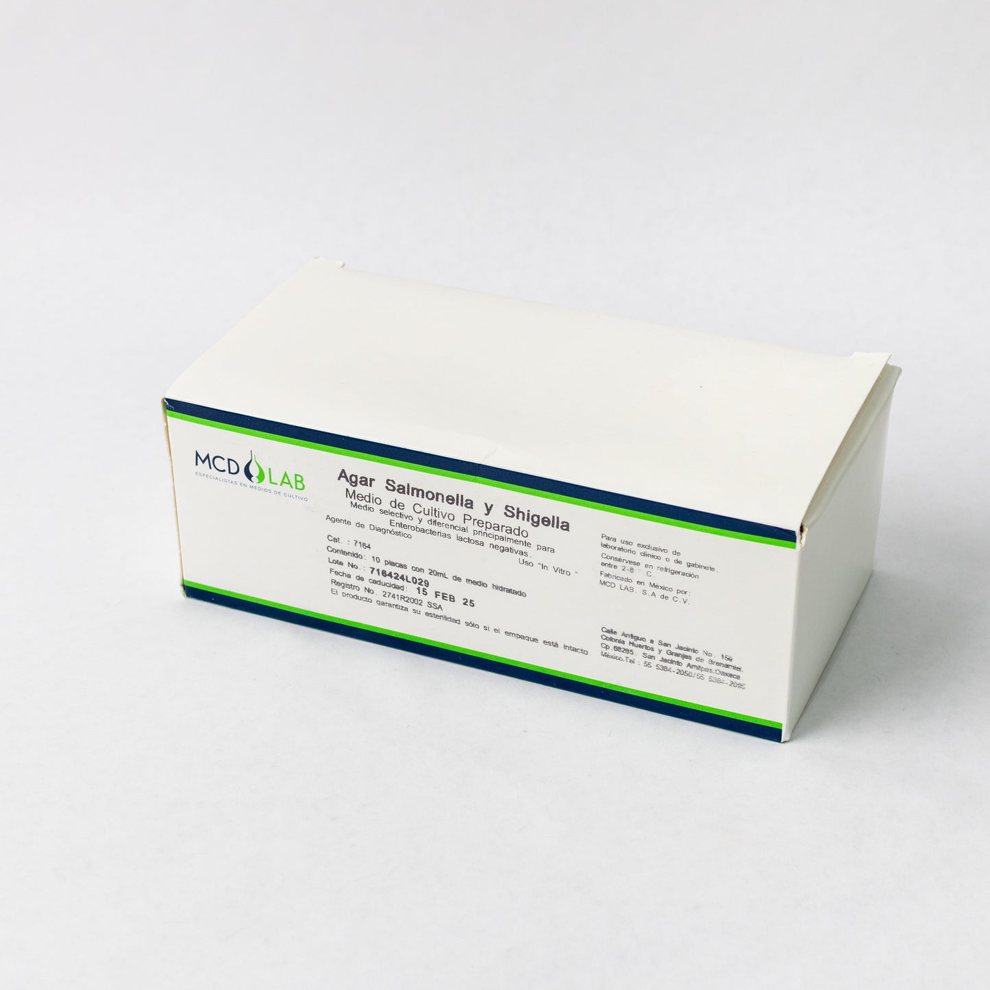 MCD LAB - AGAR SALMONELA Y SHIGELLA C/10 PLACAS