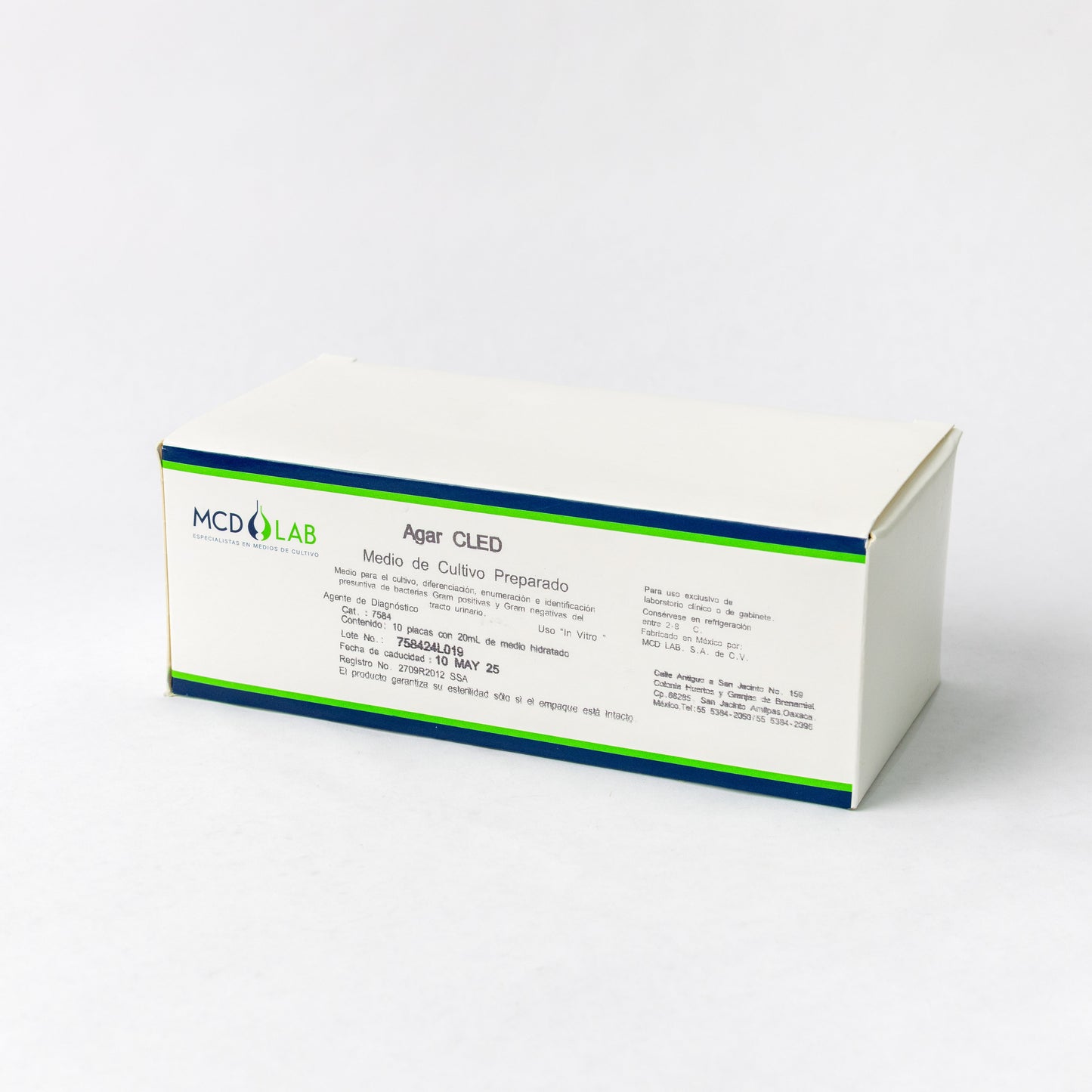 MCD LAB - AGAR CLED C/10 PLACAS