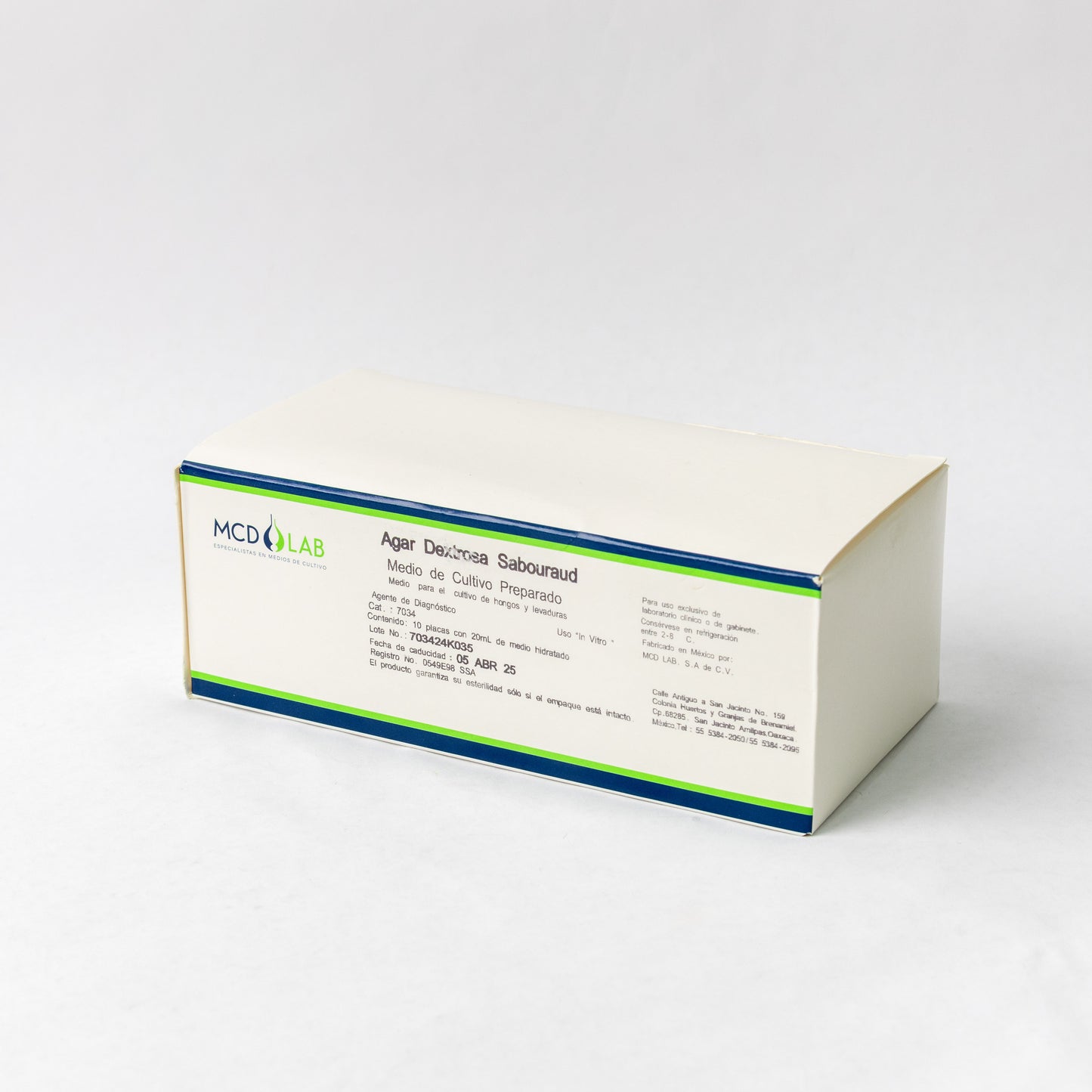 MCD LAB - AGAR DEXTROSA SABOURAUD C/10 PLACAS cat. 7034