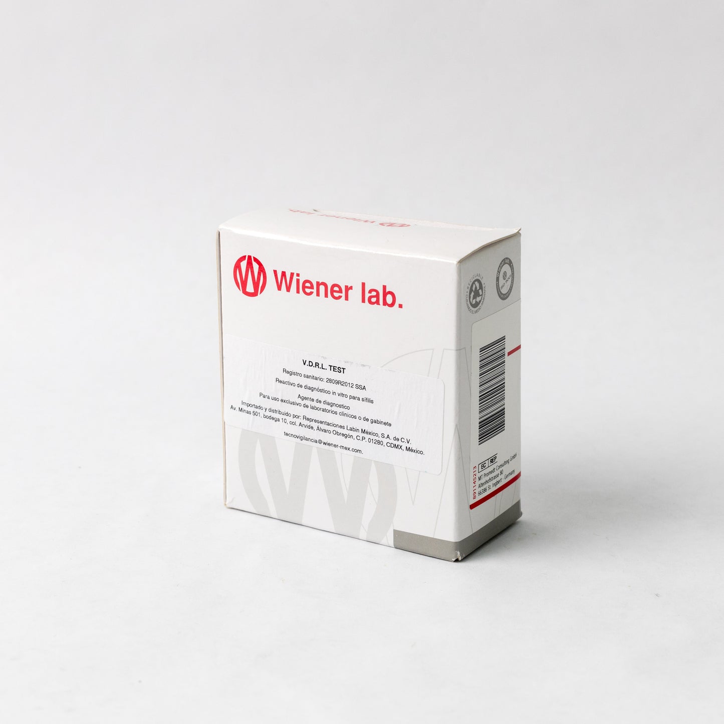 WIENER LAB - VDRL C/CONTROLES 1x6.6ml P/300 DETERM. Cod. 1853153