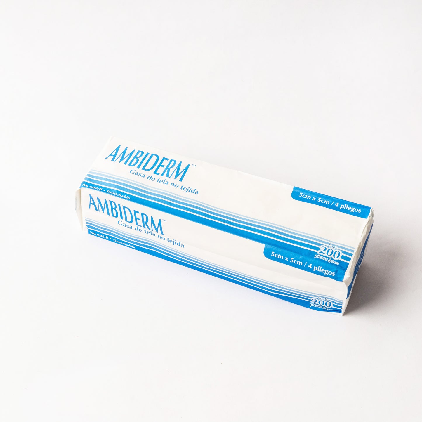 AMBIDERM - GASA DENTAL NO ESTERIL 4 CAPAS 5x5cm C/200