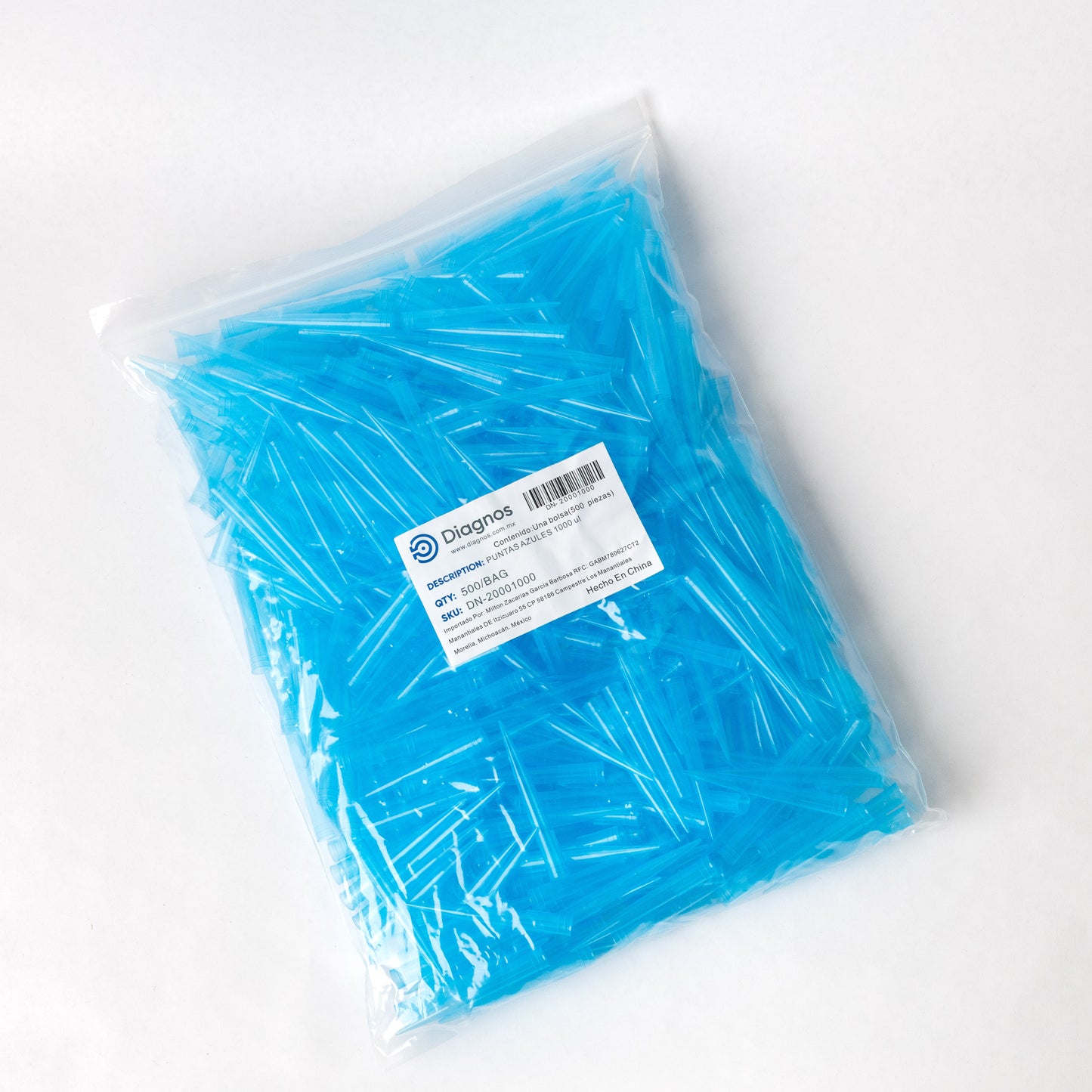 DIAGNOS - PUNTILLAS AZULES 1000µL C/500