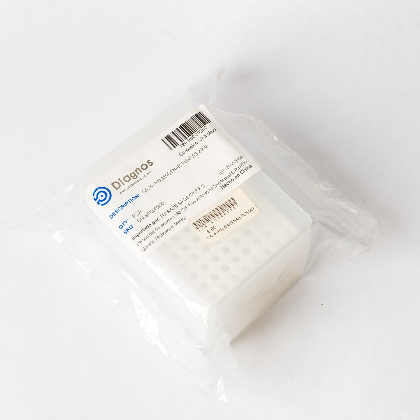 DIAGNOS - CAJA P/ALMACENAR PUNTILLAS 200µL (AMARILLAS)