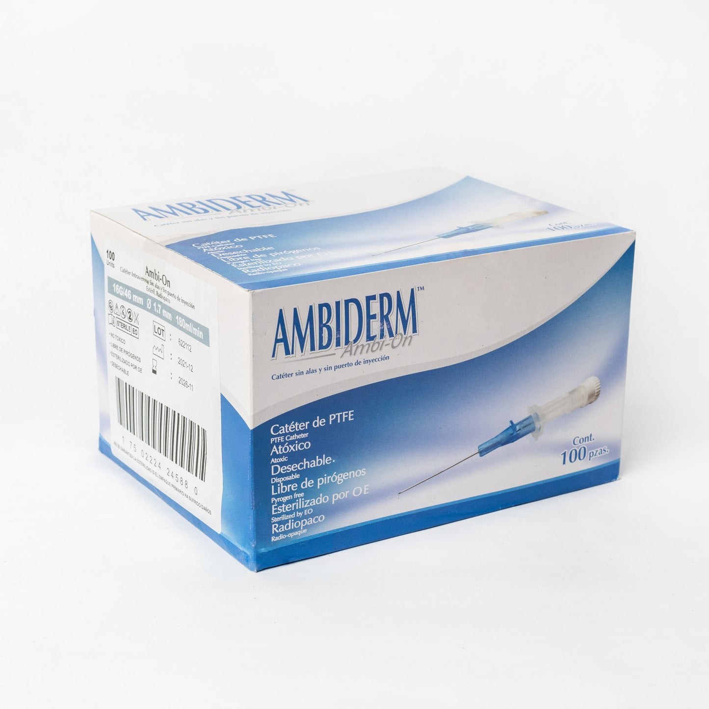 AMBIDERM - CATETER INTRAVENOSO 16G GRIS C/100