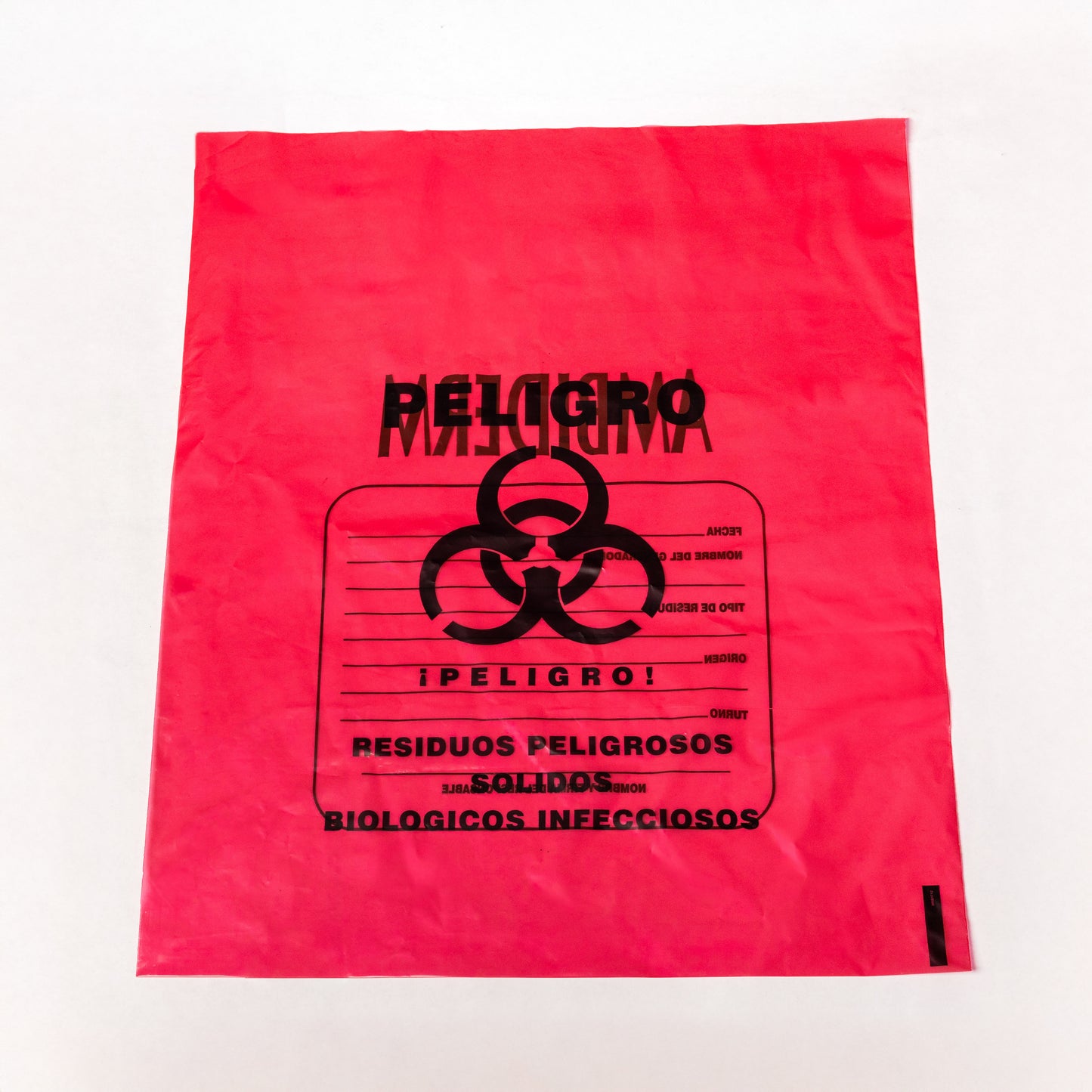AMBIDERM - BOLSA ROJA RESIDUOS BIOLÓGICO INFECCIOSO 50X60 INDIVIDUAL