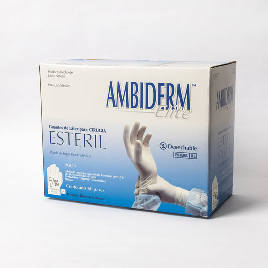 AMBIDERM - GUANTE CIRUJANO TALLA 7 1/2 C/50 PARES