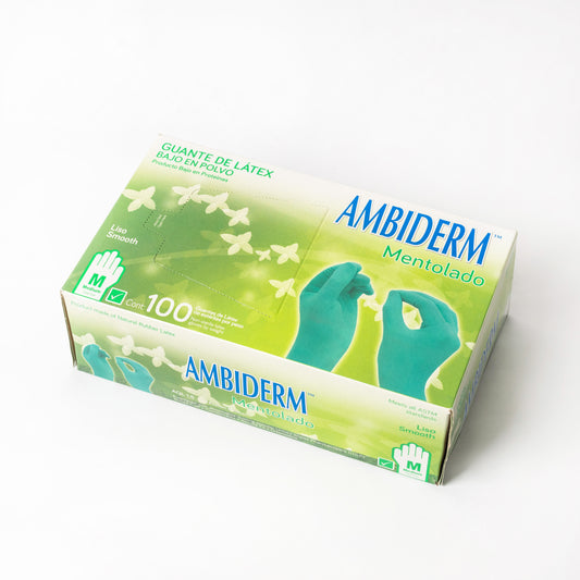 AMBIDERM - GUANTE LATEX MENTOLADO M C/100