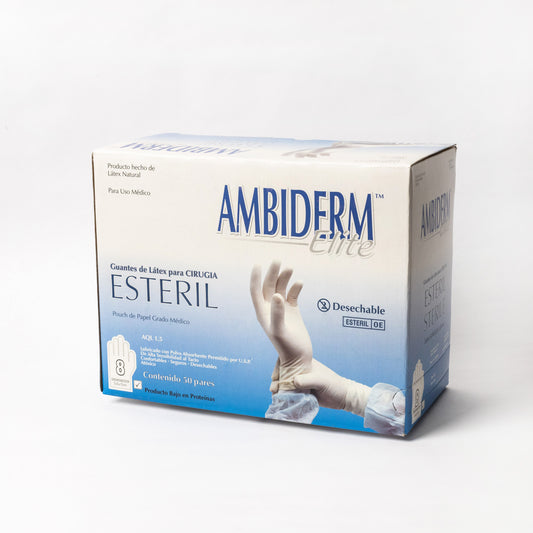 AMBIDERM - GUANTE CIRUJANO TALLA 8 C/50 PARES