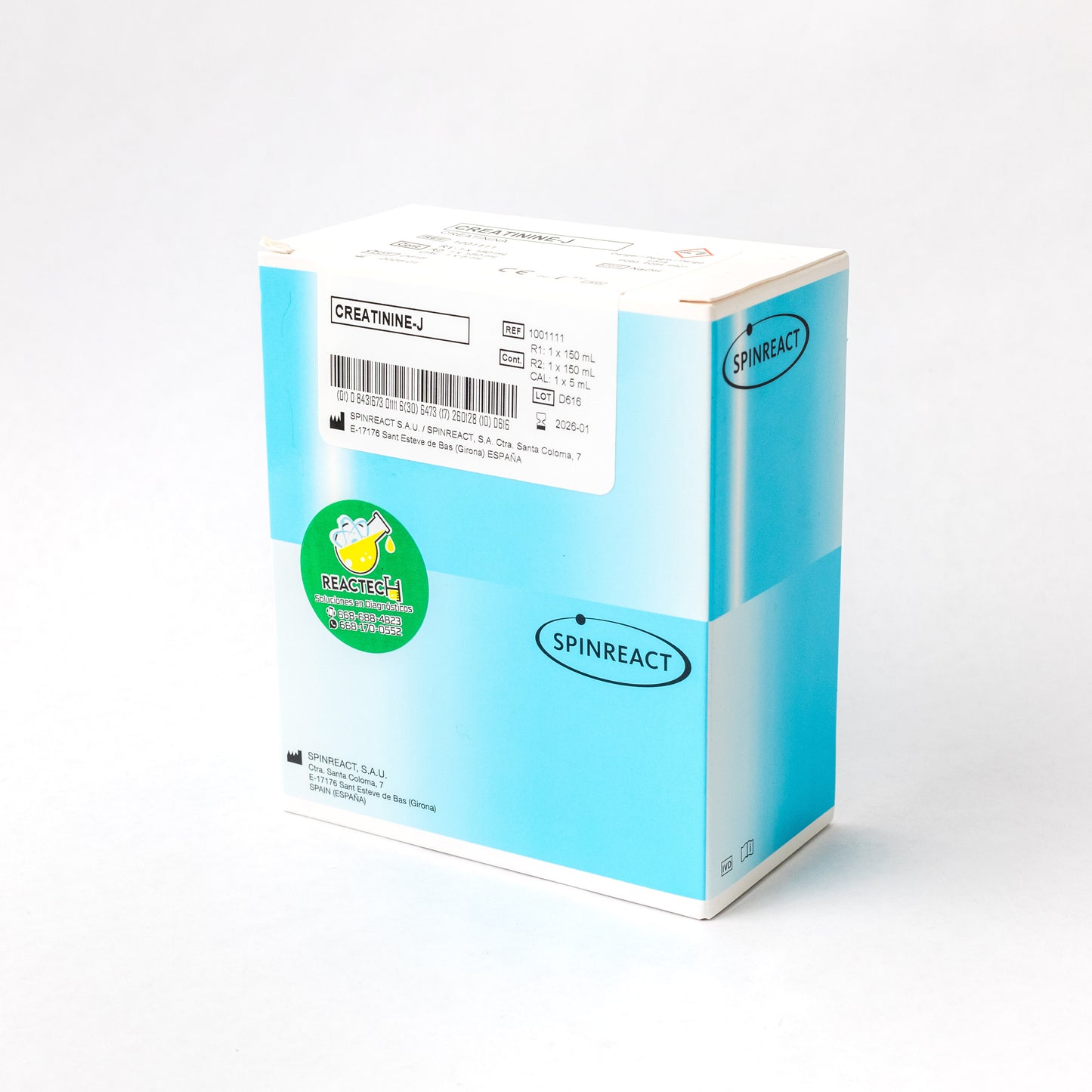 SPINREACT - CREATININA-J R1:3x30mL, R2:3x30mL cod. MI1001111