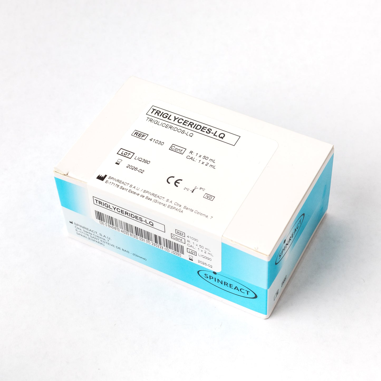 SPINREACT - TRIGLICERIDOS LQ 1X50ml + CAL 1x2ml Cod. 41030