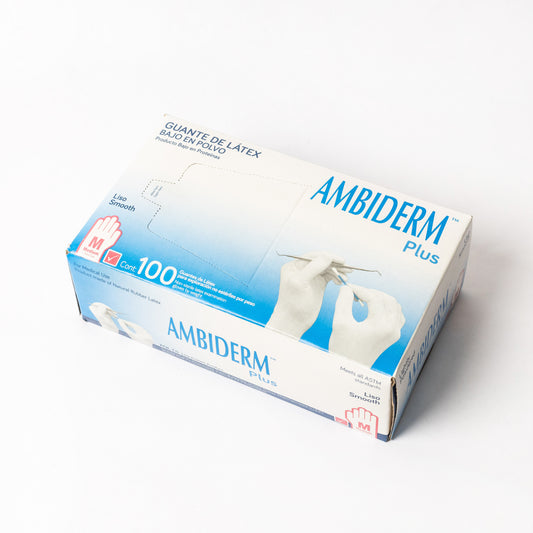 AMBIDERM - GUANTE LATEX PLUS ROSA M C/100