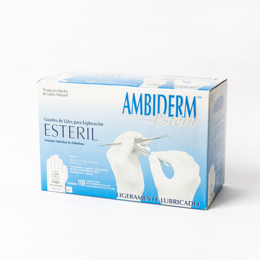 AMBIDERM - GUANTE LATEX ESTERIL G C/100