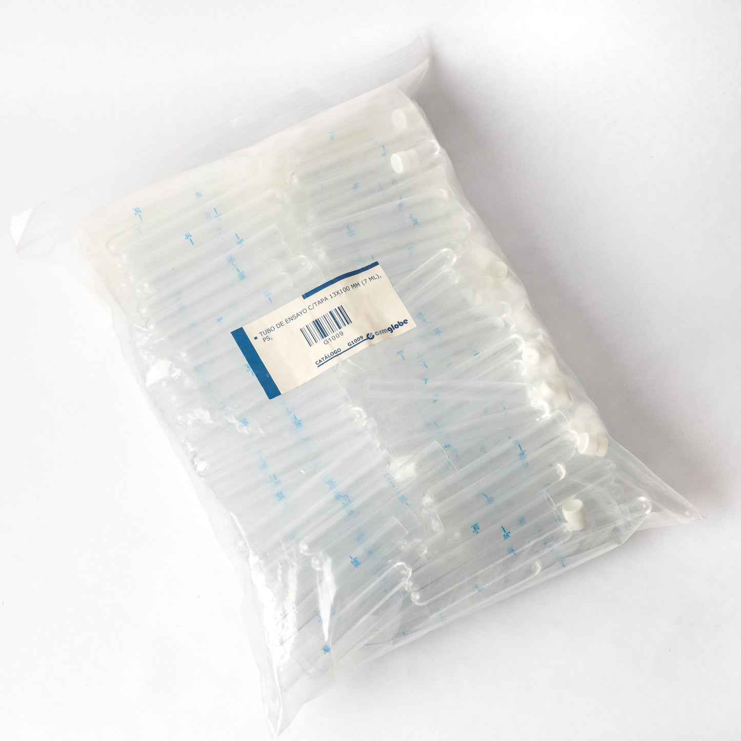 CRM GLOBE - TUBO DE ENSAYO C/TAPA 13x100 mm  C/300 PZ