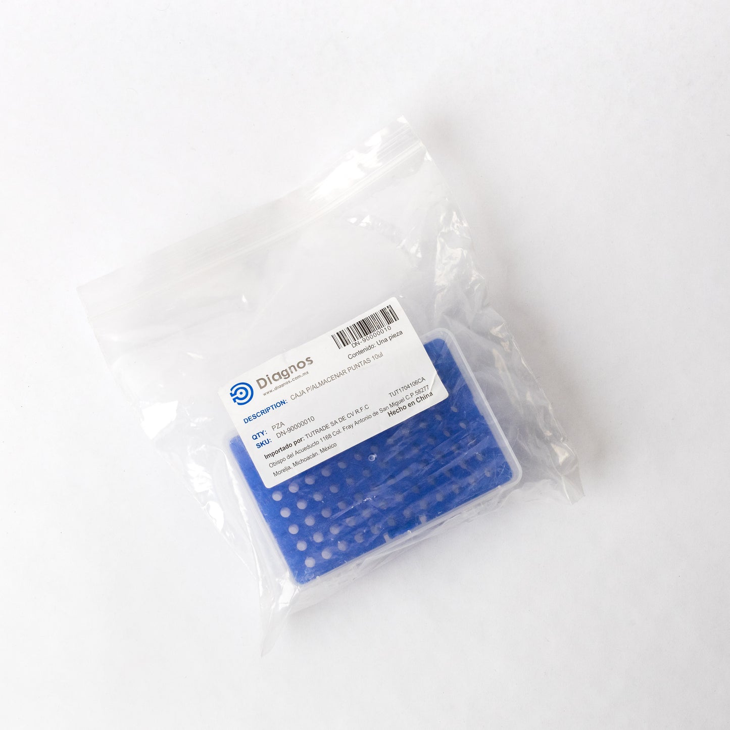 DIAGNOS - CAJA P/ALMACENAR PUNTILLAS 10uL (BLANCAS)