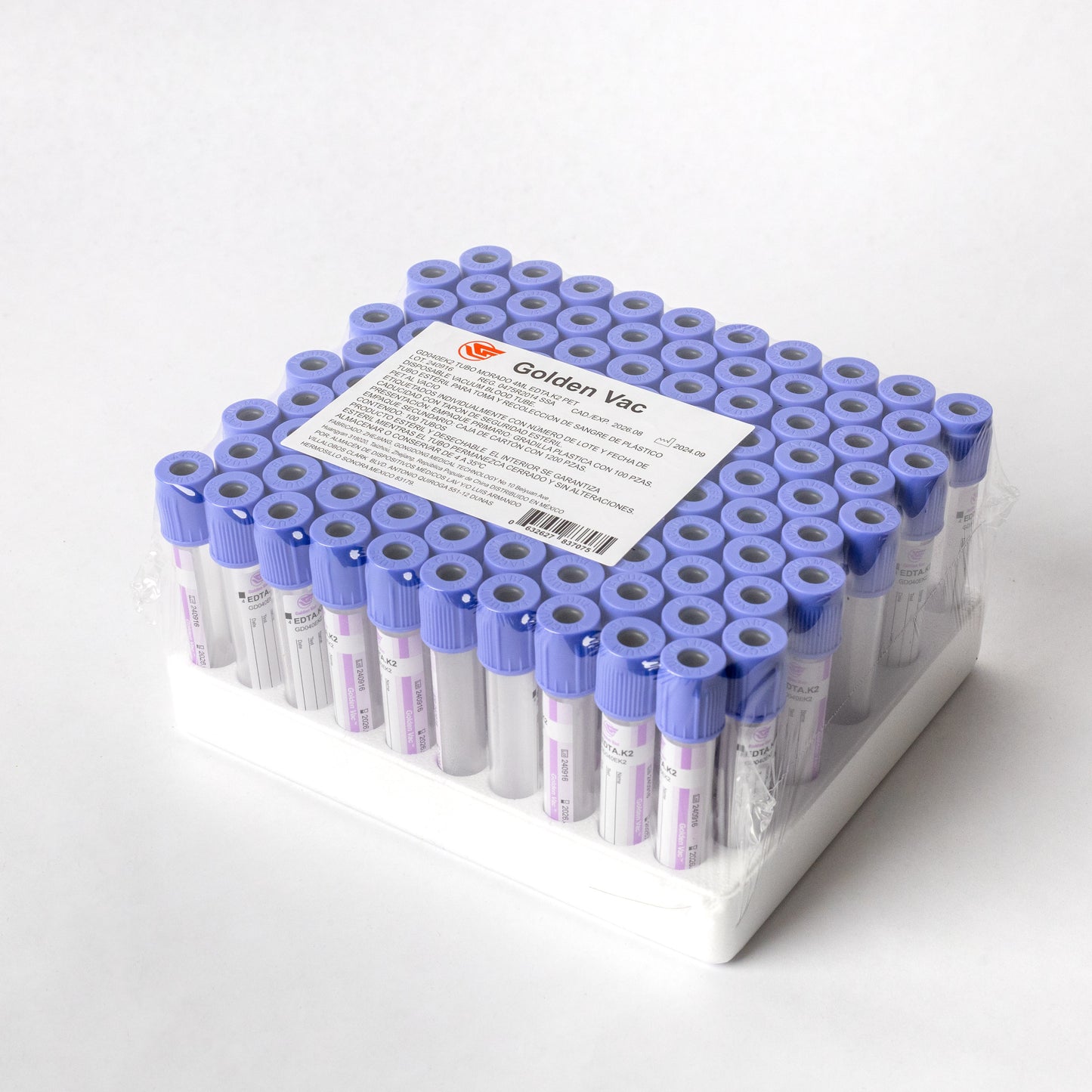 GOLDEN VAC-TUBO LILA EDTA 4ml C/100