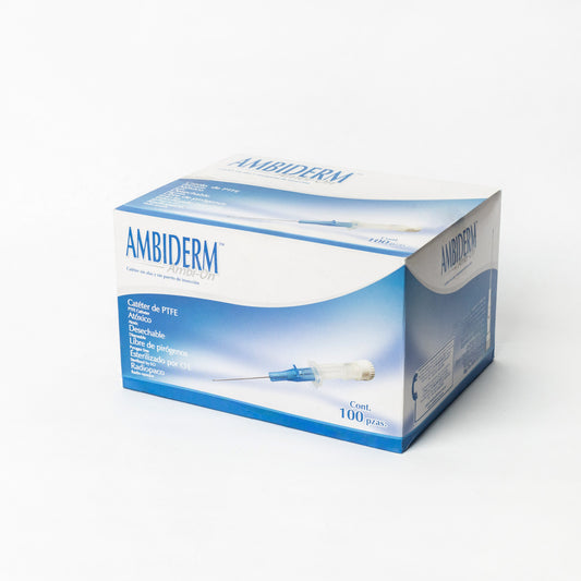 AMBIDERM - CATETER INTRAVENOSO 22G AZUL C/100