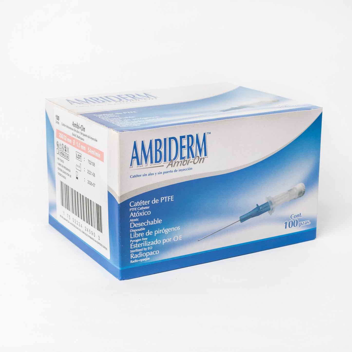AMBIDERM - CATETER INTRAVENOSO 20G ROSA C/100