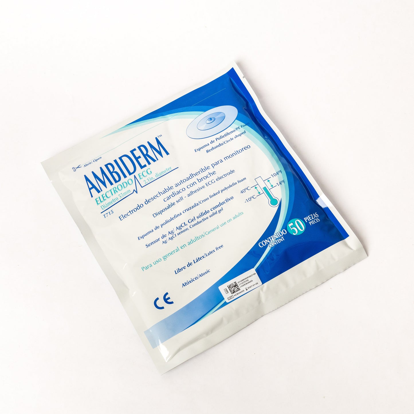 AMBIDERM - ELECTRODO REDONDO ESPUMA T-715 C/50