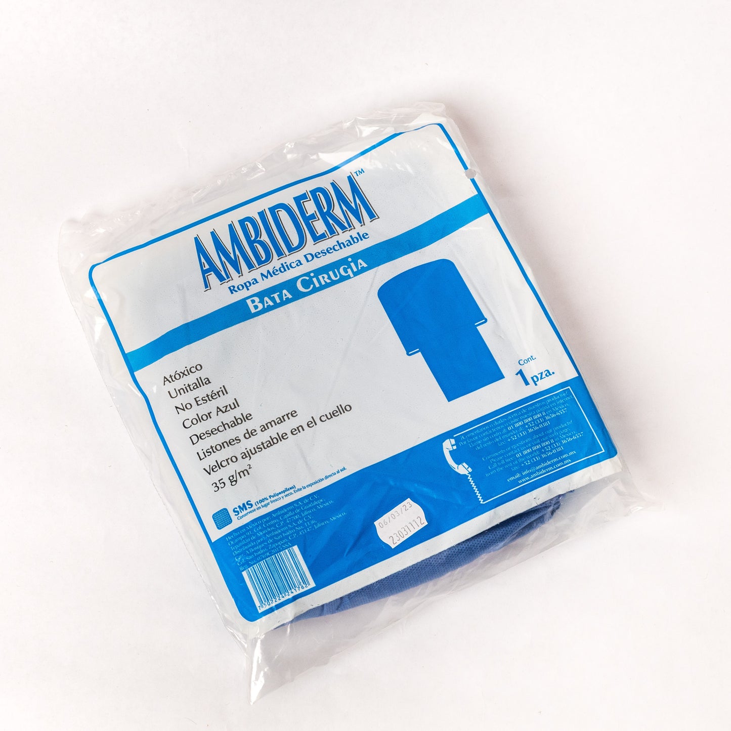AMBIDERM - BATA CIRUGIA NO ESTERIL UNITALLA