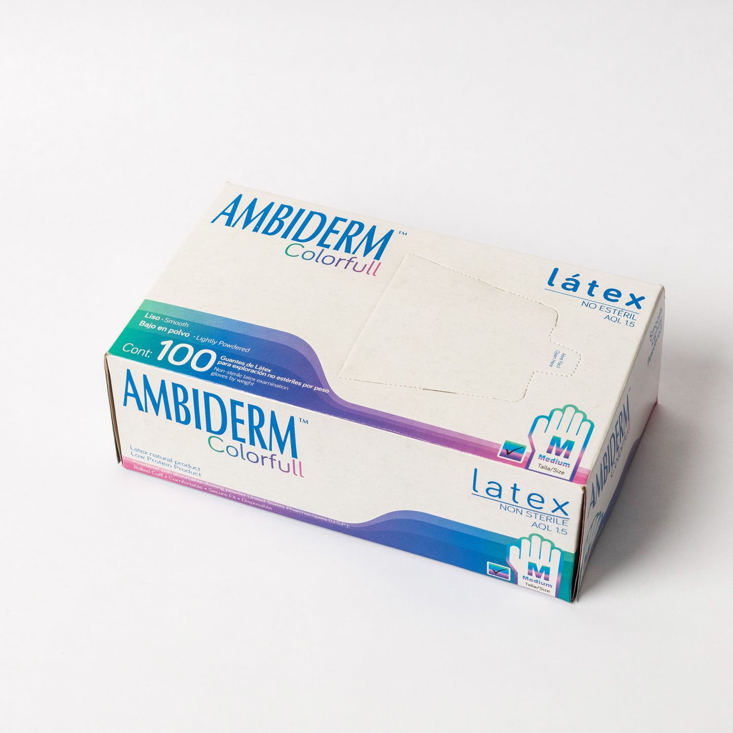 AMBIDERM - GUANTE LATEX COLORFULL M C/100