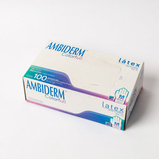 AMBIDERM - GUANTE LATEX COLORFULL M C/100
