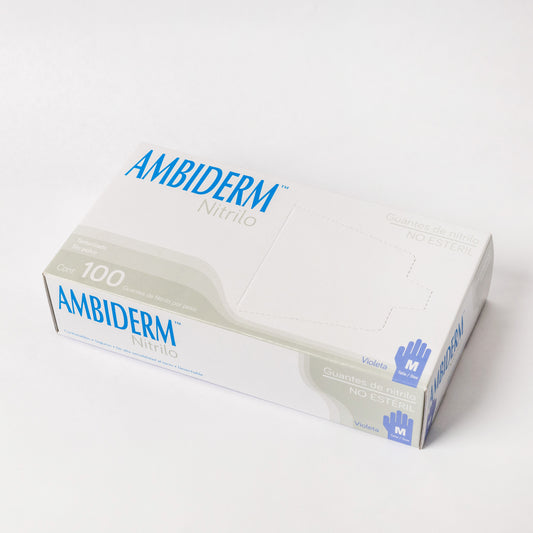 AMBIDERM - GUANTE NITRILO VIOLETA M C/100